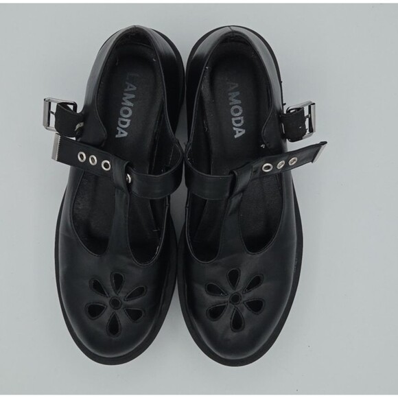 Lamoda Beauty Blossom Mary Janes dolls kill Sz 7 EUC goth witchcore gothic metal - Picture 5 of 8